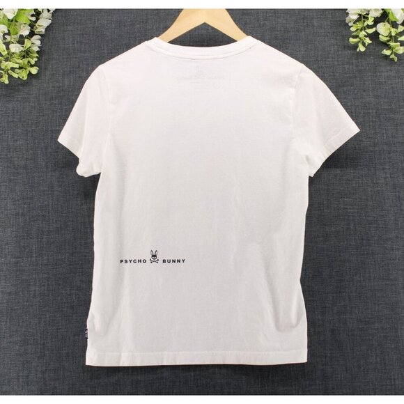 Psycho Bunny Men's Cooper Split Bunny Logo White, Sz 2 XXS - Picture 2 of 10